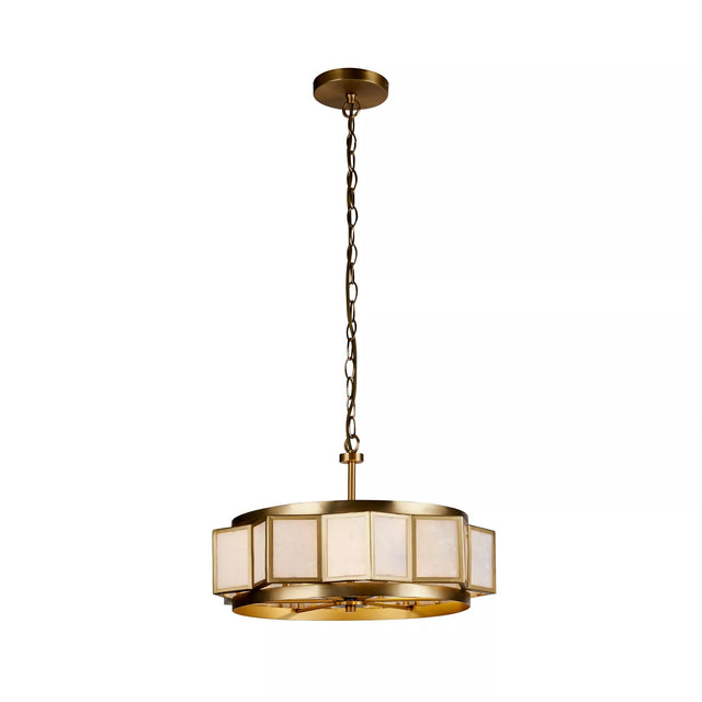 Lux & Belle 3LT Pendant-Gold Metal & Acrylic