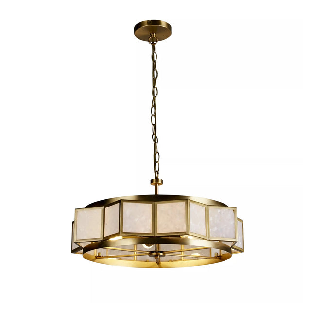 Lux & Belle 5LT Pendant-Gold Metal & Acrylic