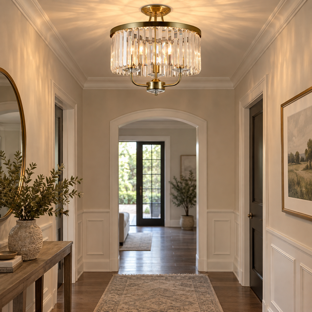 328/3 AB illuminated in a realistic interior - Dundalk Lighting