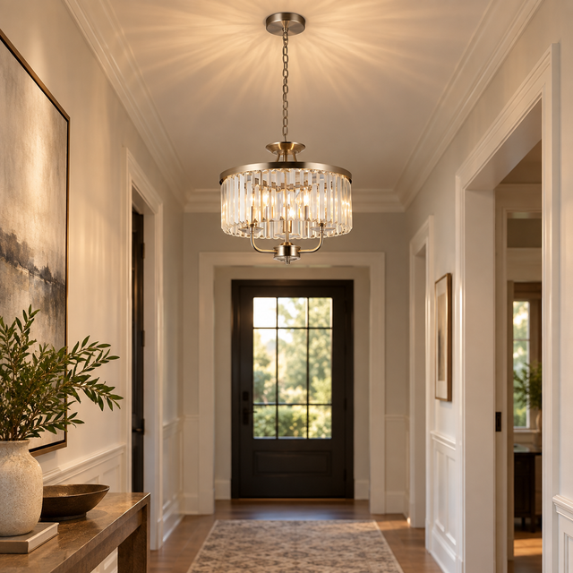328/3 sn illuminated in a realistic interior - Dundalk Lighting