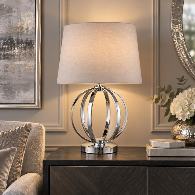 441TL CHROME styled in a warm interior - Dundalk Lighting