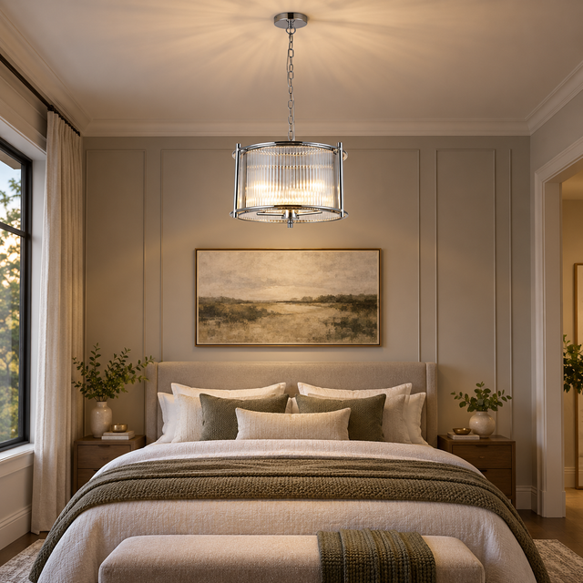 5565/3 SC illuminated in a realistic interior - Dundalk Lighting