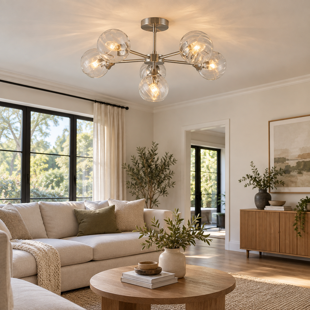 651/6 SN illuminated in a realistic interior - Dundalk Lighting
