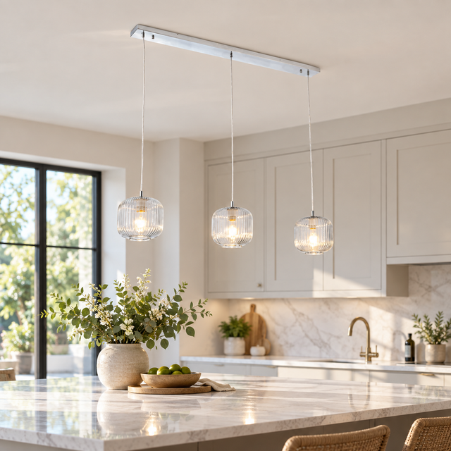 820/3 SIL illuminated in a realistic kitchen interior - Dundalk Lighting