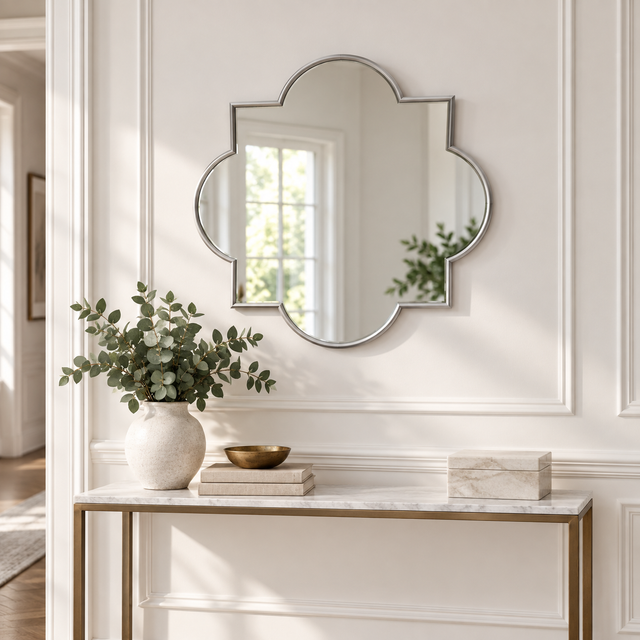 Denton Silver styled in a realistic interior - Dundalk Lighting