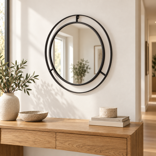 LEA BLACK MIRROR styled in a realistic interior - Dundalk Lighting