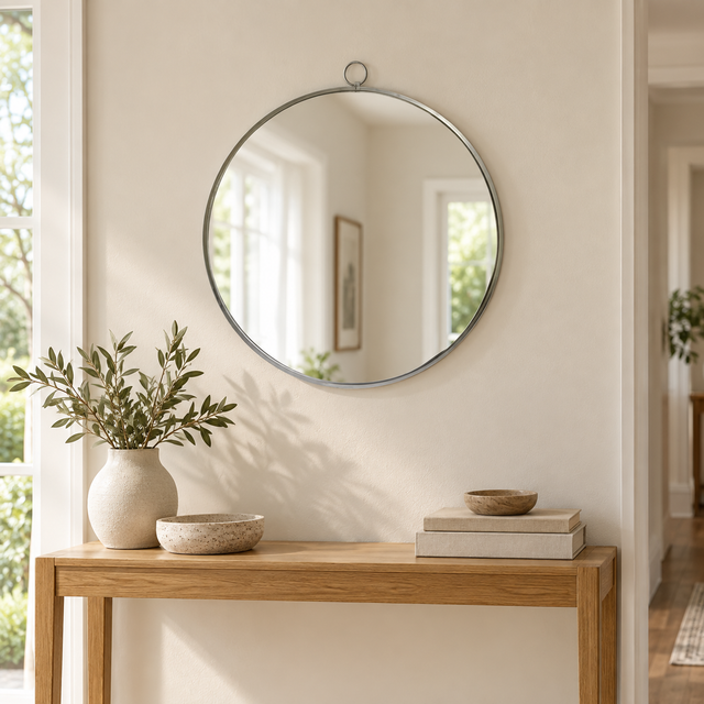 Linden Silver Medium styled in a realistic interior - Dundalk Lighting