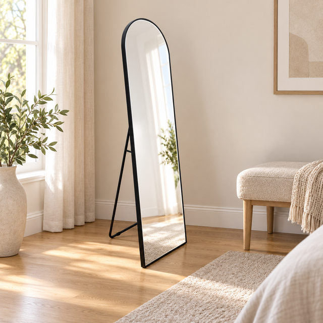 Nina small black styled in a realistic interior - Dundalk Lighting
