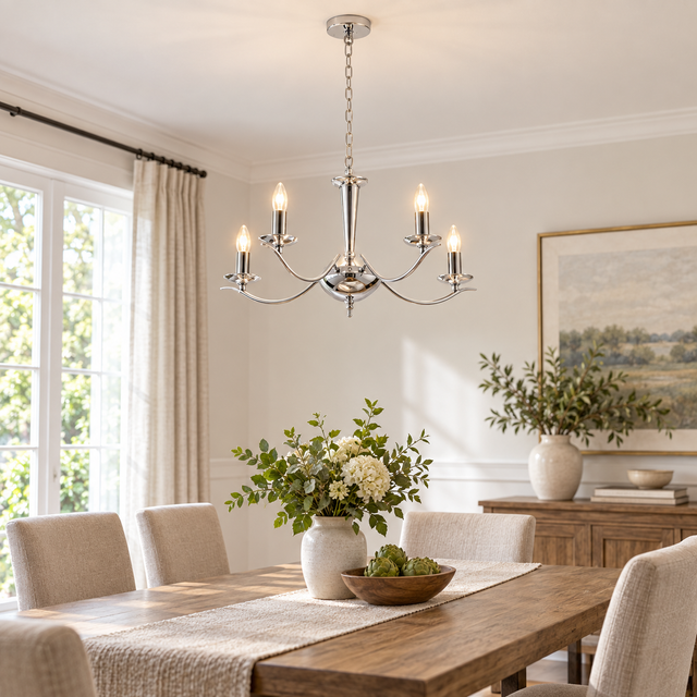 111/5 CHR illuminated in a realistic interior - Dundalk Lighting