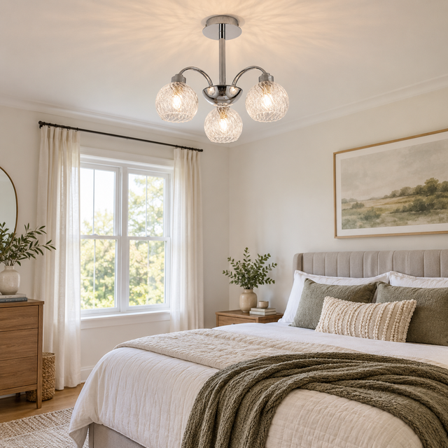 118/3 CHR illuminated in a realistic interior - Dundalk Lighting