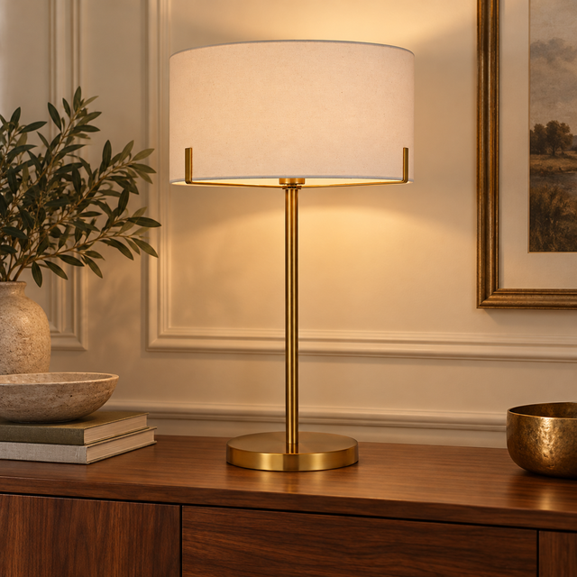 1272 tl gold styled in a warm interior - Dundalk Lighting