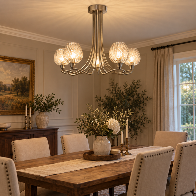 186/5 AB illuminated in a realistic interior - Dundalk Lighting