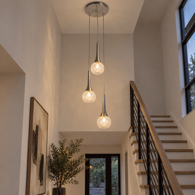 213-3 SN illuminated in a realistic interior - Dundalk Lighting