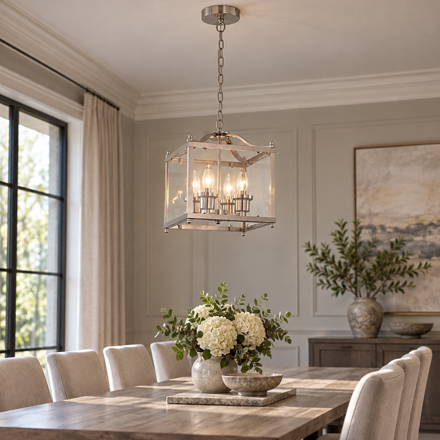 314/4 SILVER illuminated in a realistic interior - Dundalk Lighting