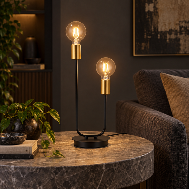 325TL BLK styled in a warm interior - Dundalk Lighting