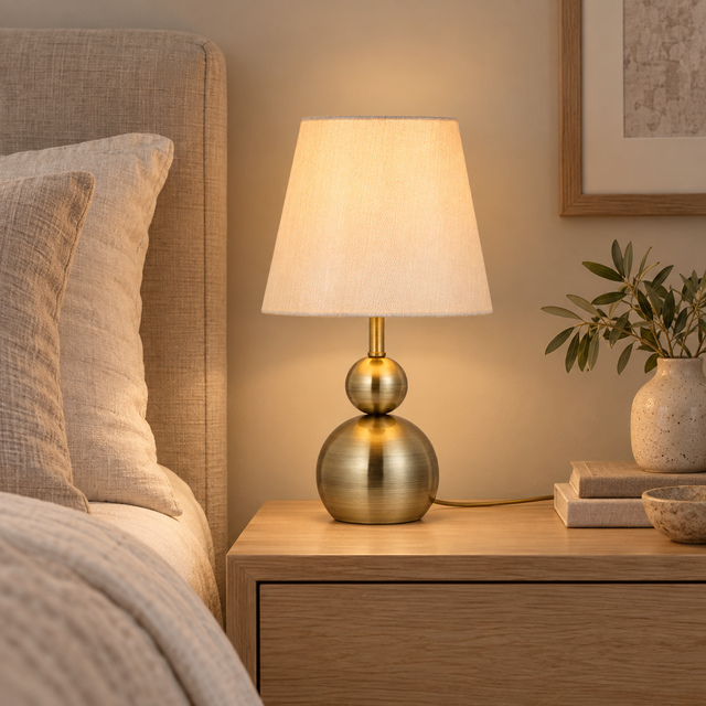 327TL AB TOUCH LAMP styled in a warm interior - Dundalk Lighting