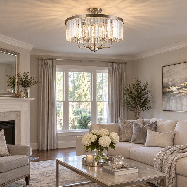 328/6 sn illuminated in a realistic interior - Dundalk Lighting