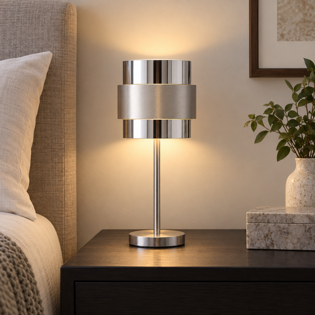 408TL CHROME styled in a warm interior - Dundalk Lighting