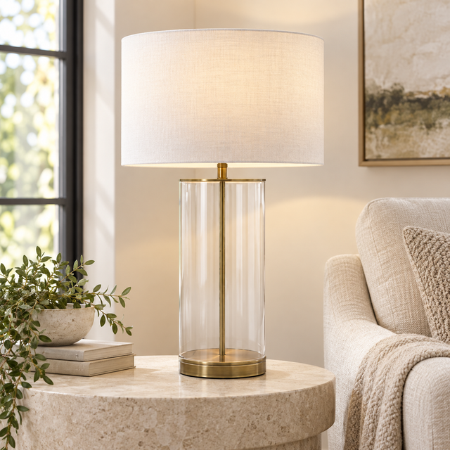 442TL AB styled in a warm interior - Dundalk Lighting