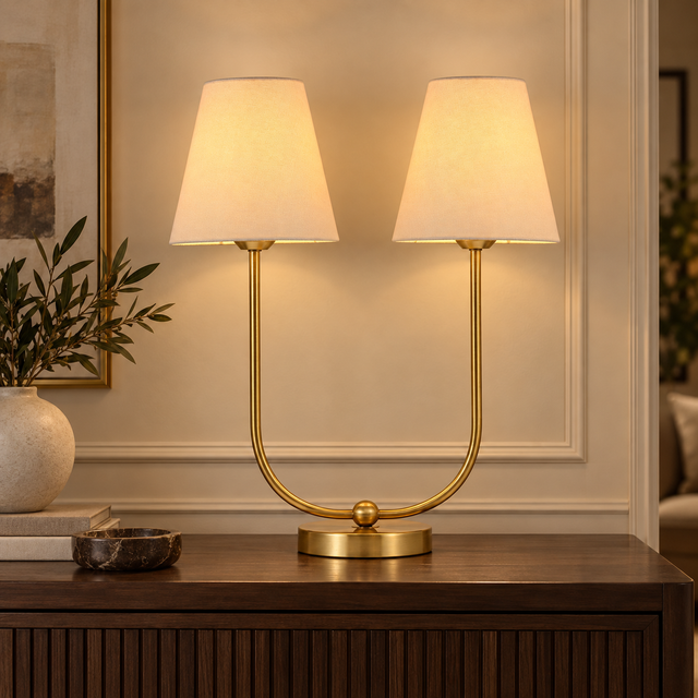 476 Gold TL styled in a warm interior - Dundalk Lighting