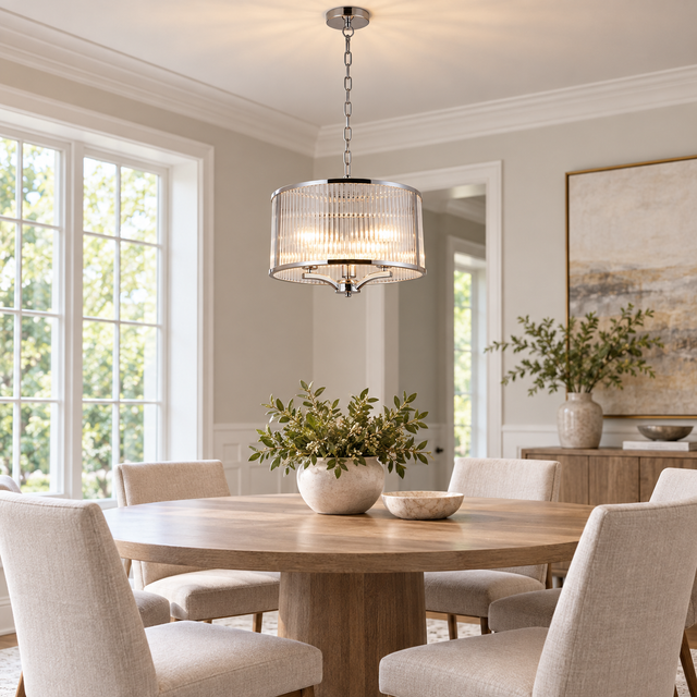 5564/3 SN illuminated in a realistic interior - Dundalk Lighting