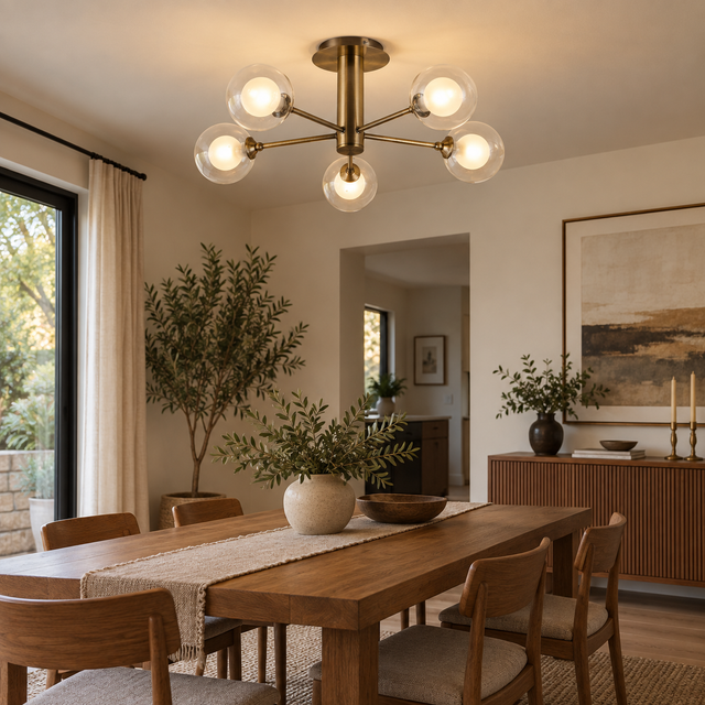 609/5 AB illuminated in a realistic interior - Dundalk Lighting