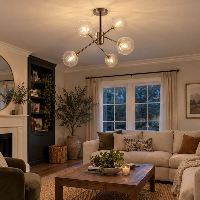 649/6 AB illuminated in a realistic interior - Dundalk Lighting
