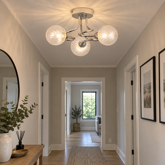 730-3 CHR illuminated in a realistic interior - Dundalk Lighting