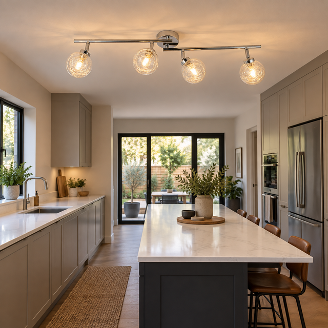 810/4 CHR illuminated in a realistic interior - Dundalk Lighting