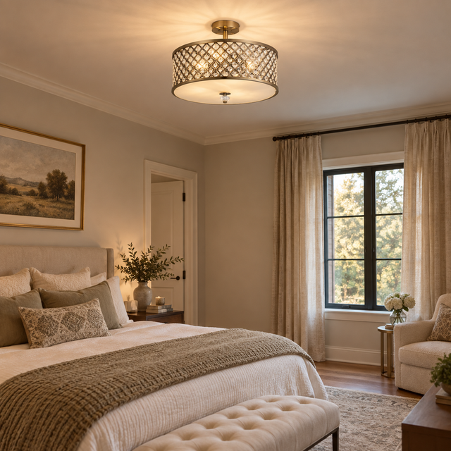 8506 AB illuminated in a realistic interior - Dundalk Lighting