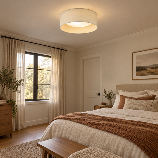 9255/2 GD illuminated in a realistic interior - Dundalk Lighting