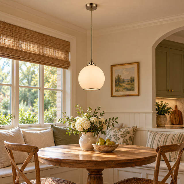 998/1A AB illuminated in a realistic kitchen interior - Dundalk Lighting