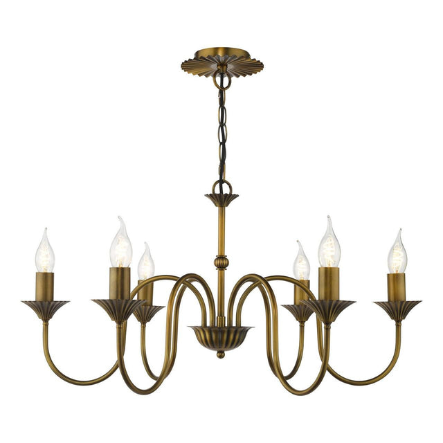 Lydian 6 Light Pendant Antique Bronze Fitting Only