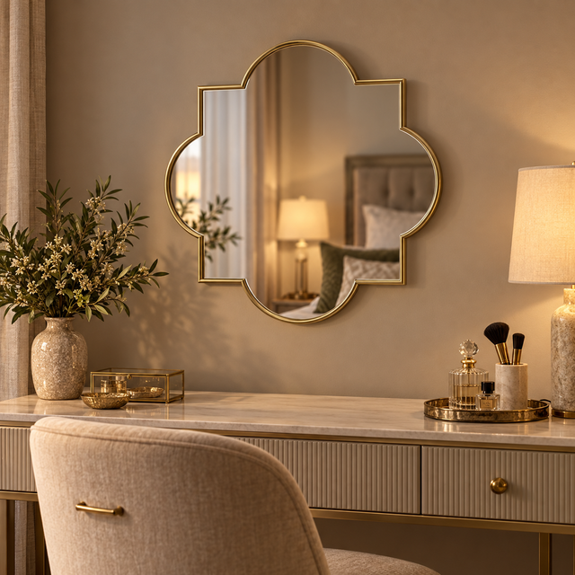 Denton Gold styled in a realistic interior - Dundalk Lighting