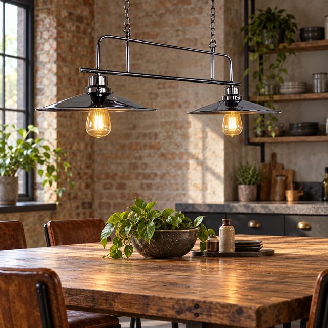 YD336-2R CHR illuminated in a realistic kitchen interior - Dundalk Lighting